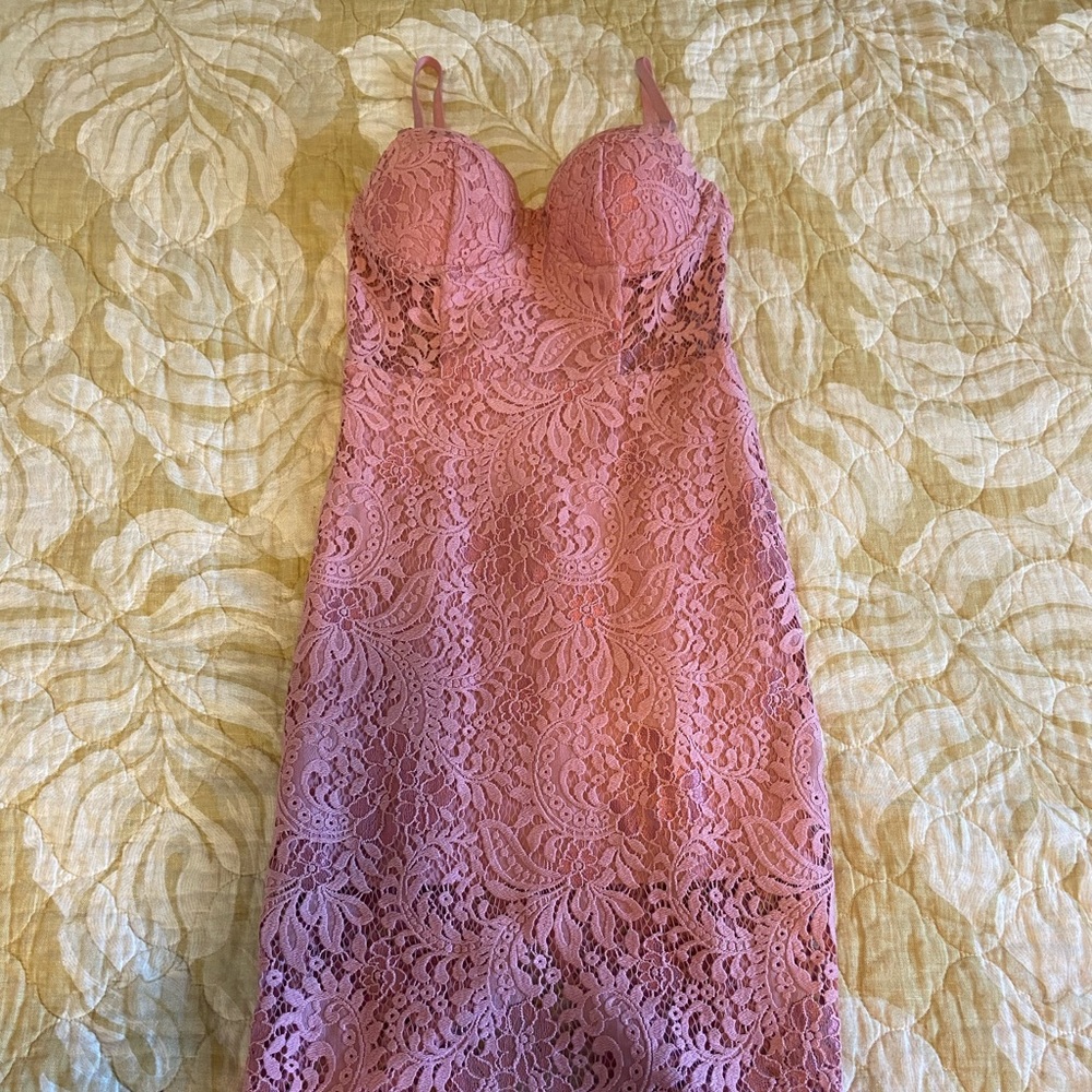 BeBe Pink/Lavender mini dress
